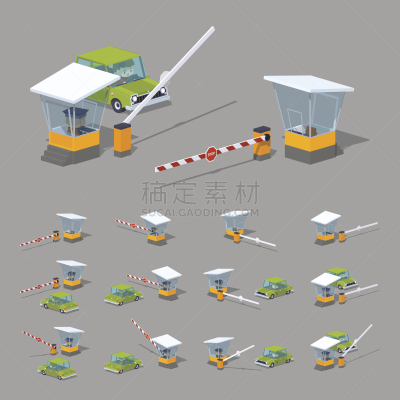 汽车,十字转门,绿色,货亭,收费所,商务,一个物体,交通,玩具,建筑物门