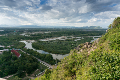 巴蜀,摄像机拍摄角度,陆地,寺庙,水平画幅,山,无人,著名景点,泰国,摄影