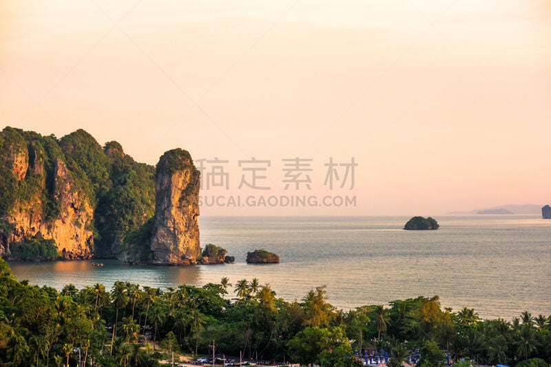 风景,海洋,悬崖,岛,旅途,热带气候,环境,云,船,海岸线