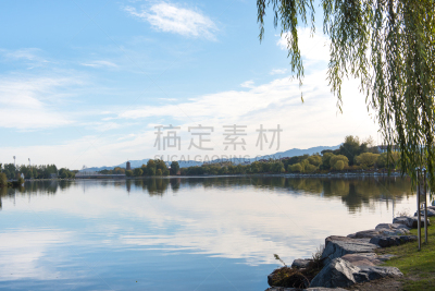 湖,地形,山脉,长湖,北京,自然,水,天空,水平画幅,秋天