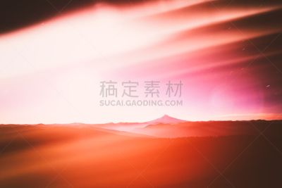 照明设备,品红色,地平线,漏泄,红色,在上面,巨大的,杰斐逊山,低饱和度,暗色