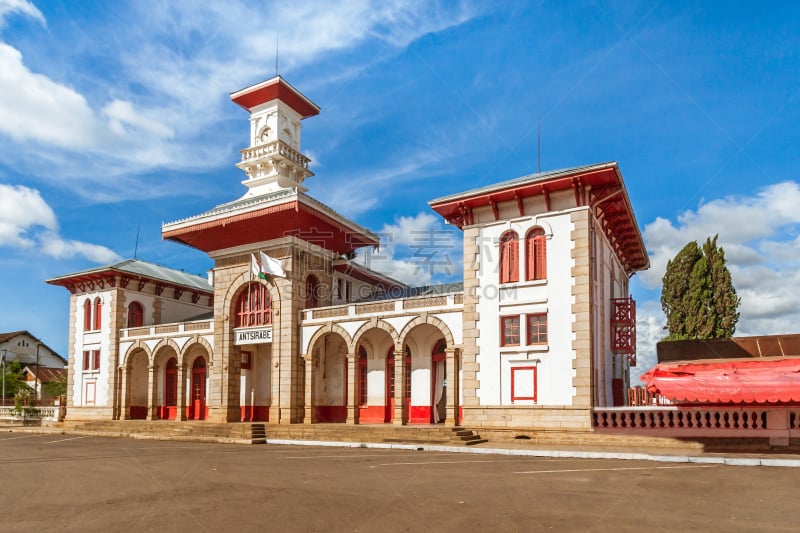 火车站,异国情调,殖民地式,居住区,都市风景,建筑业,高处,热带气候,城镇,著名景点