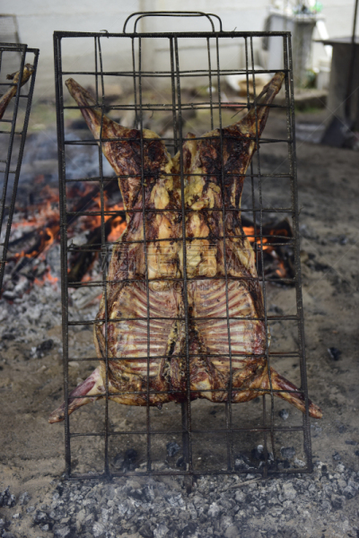 烤羊肉,肉,柴火,高雅,清新,垂直画幅,烤的,食品,图像,炊具