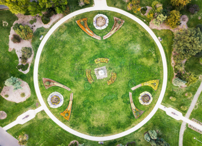 公园,园林,丹佛,城市,航拍视角,天空,水平画幅,无人,户外,草