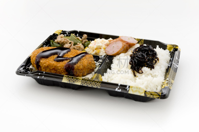 牛肉,日本,炸丸子,午餐盒,蔬菜,炸制食物,食品,酱汁,盒装午餐,白米