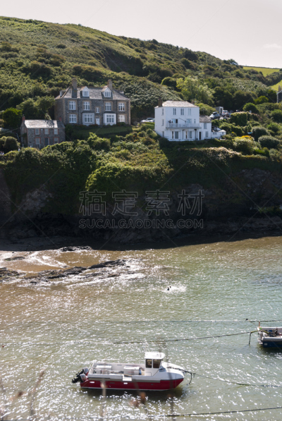 海港,艾尔扎克,垂直画幅,高视角,山,沙子,乡村,人,建筑外部,房屋