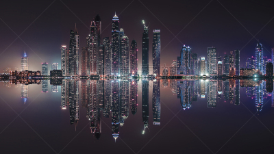 迪拜,城市,天空,度假胜地,水平画幅,夜晚,户外,都市风景,海滩,阿拉伯