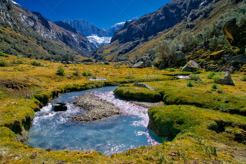 科迪勒拉山脉,天空,阿根廷,水平画幅,绿色,云,地形,雪,冰河,无人