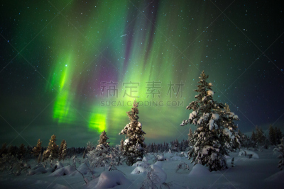 北极光,自然,太空,自然现象,萨利色尔卡,水平画幅,夜晚,雪,无人,蓝色
