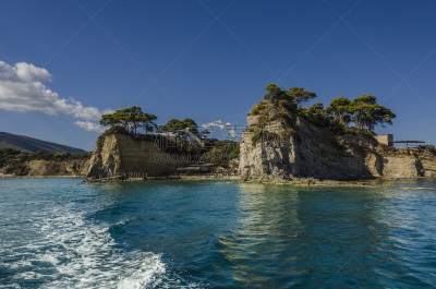 扎金索斯,船,水,水平画幅,沙子,旅行者,夏天,户外,行李,希腊