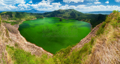 马尼拉,菲律宾,火山,塔尔纪念碑,吕宋岛,水,水平画幅,无人,火山地形,异国情调