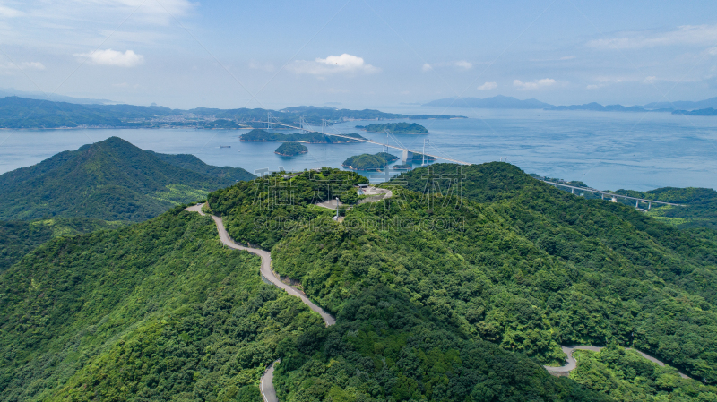 山,日本,濑户内海,天空,水平画幅,无人,户外,天文台,桥,海龟