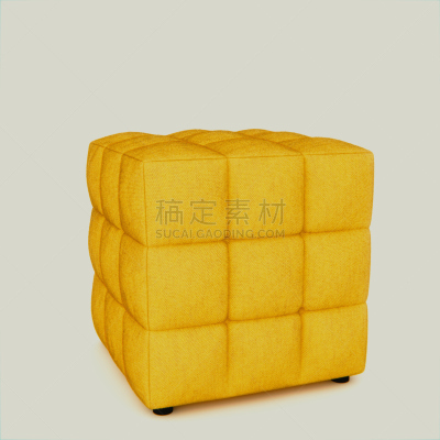 计算机制图,形状,无人,三维图形,黄色,极简构图,家具,方形画幅,现代,跪垫