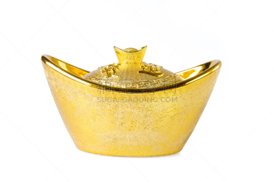 黄金,丰,铸锭,风水,新的,水平画幅,月亮,组物体,特写,白色