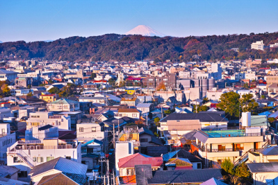 富士山,镰仓市,水平画幅,雪,无人,东亚,户外,海滩,冬天,山