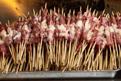 丝绸之路,西安,肉店,饮食,水平画幅,中东人,肉,亚洲,2015年,中国