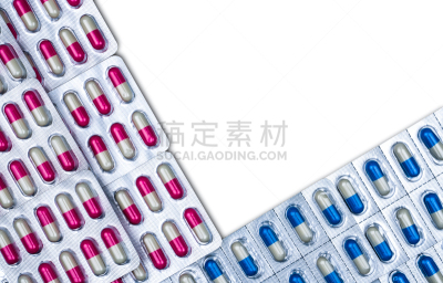 白色背景,健康保健,胶囊,药,药房,多色的,生病,包装