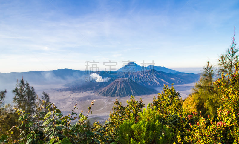 婆罗摩火山,山,风景,塞梅鲁火山,滕格尔火山,bromo-tengger-semeru national park,东爪哇,爪哇,火山口,天空