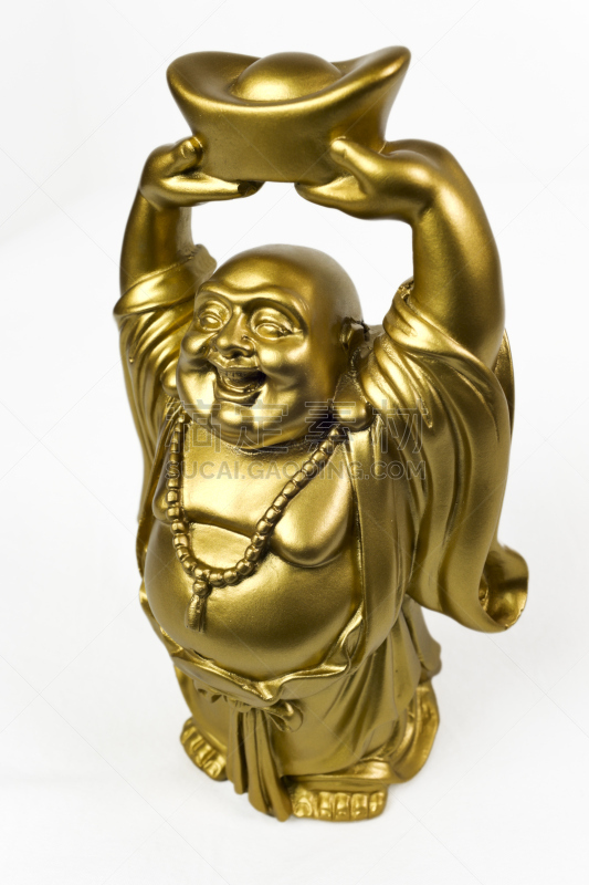 佛,弥勒佛,黄金,雕像,护身符,风水,哲学家,背景分离,概念象征,小的