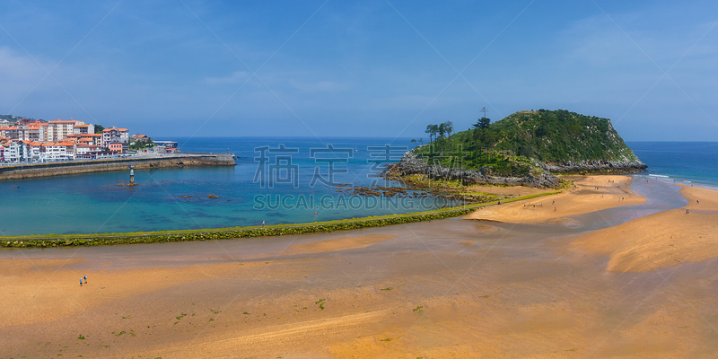 莱凯蒂奥,海滩,全景,岛,布希曼族,乡村,水,天空,美,水平画幅