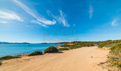 海洋,卡普雷拉岛,岛,土路,水,天空,美,水平画幅,无人,夏天