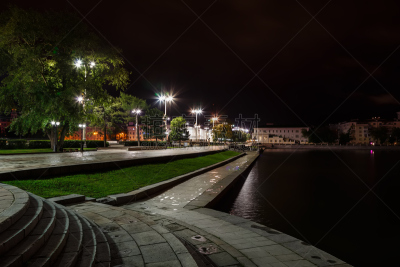 夜晚,叶卡捷林堡,河堤,水,天空,曙暮光,家具,都市风景,著名景点,街道