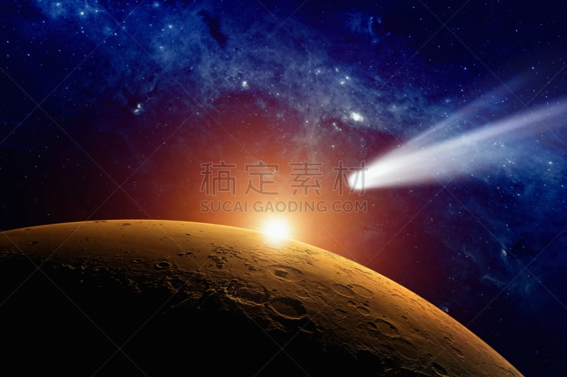 火星,彗星,太空,星系,水平画幅,轨道运行,无人,科学,红色,太阳系