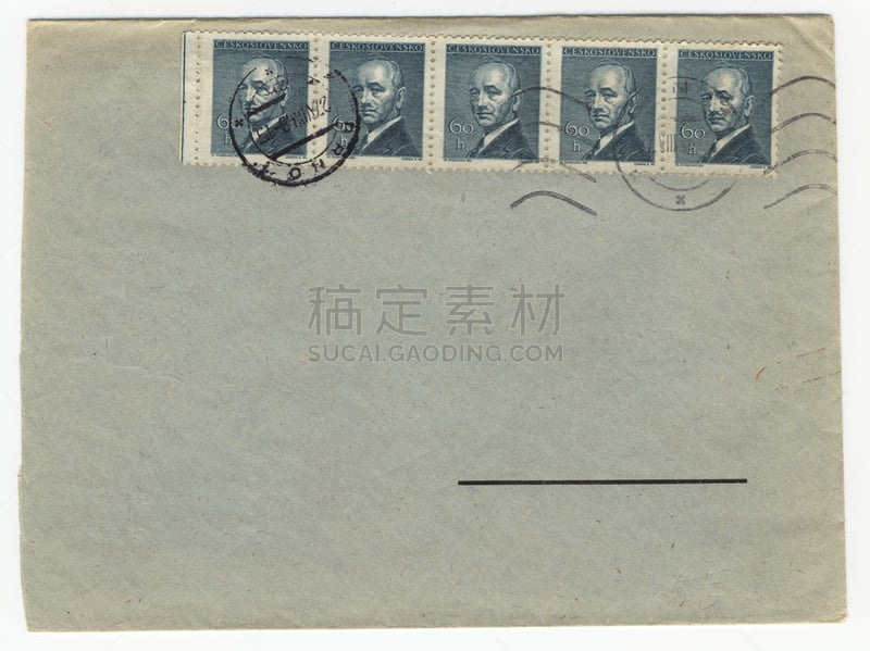 古典式,信封,1948,邮资计算器,班奴,系船柱,空白的,灰色,水平画幅,无人