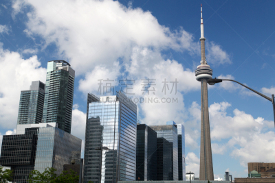 加拿大,多伦多,市区,天空,市区路,夏天,湖,北美,滨水,都市风景