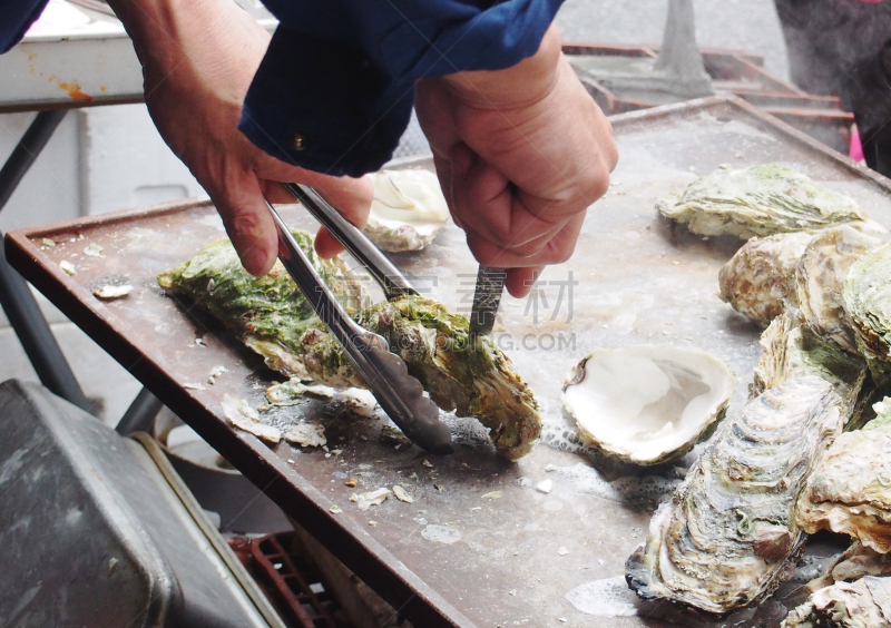 牡蛎,水平画幅,甲壳动物,膳食,海产,清新,市场,鱼市,贝壳,食品