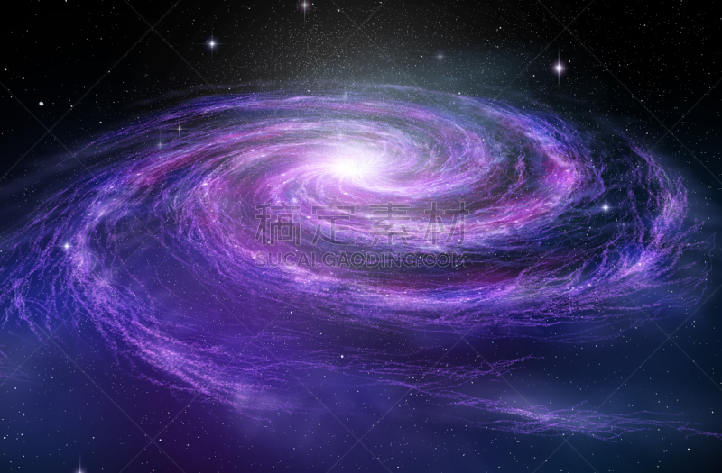 绘画插图,三维图形,深的,螺旋星系,天空,星系,望远镜,水平画幅,宇航员,轨道运行