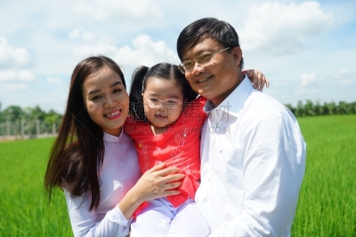 快乐,家庭生活,青少年,学龄前,夏天,奥黛,先天愚型,传统服装,儿童,女人