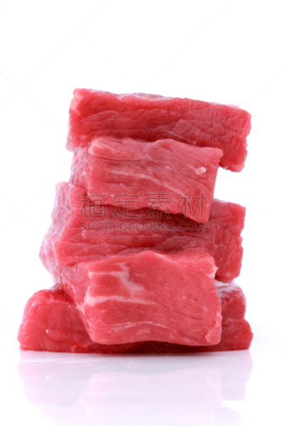 清新,牛肉,垂直画幅,块状,人类肌肉,生食,膳食,肉,白色,肉质植物