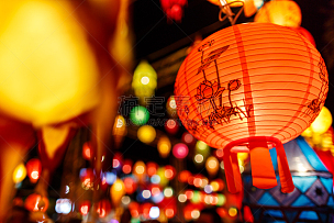 灯笼,夜晚,国际著名景点,中国元宵节,纸灯笼,中国灯笼,美,新的,艺术,水平画幅