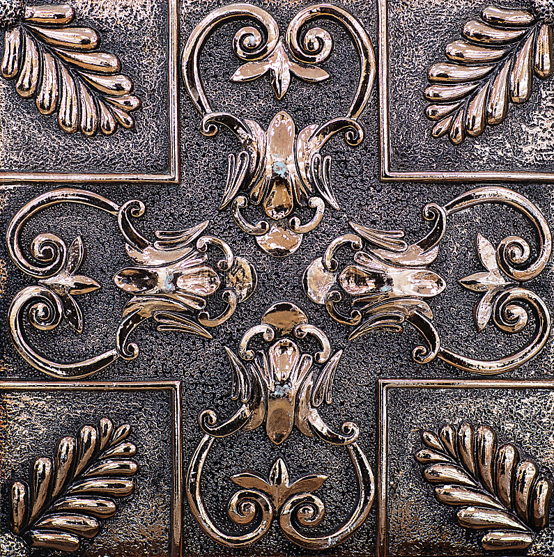 decorative ceramic tile with a flower pattern