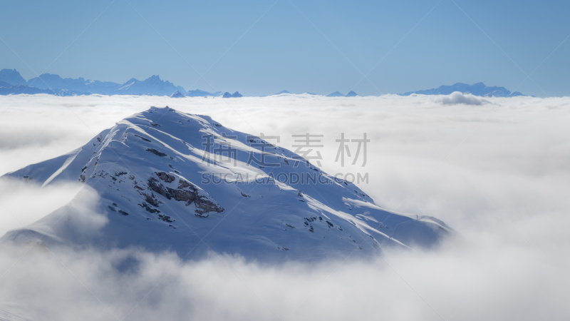 法国,云,非凡的,拉普兰,风景,冬天,阿尔卑斯山脉,看风景,萨瓦,山顶