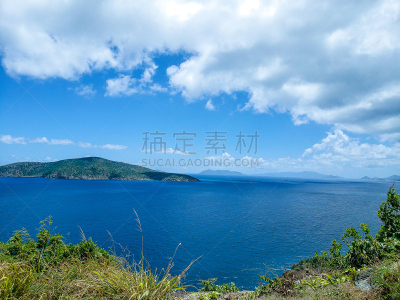 圣汤姆斯,地平线,旅途,热带气候,云,自然美,热带树,夏天,户外,天空