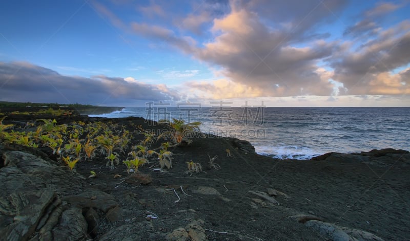 黑色,海洋,火山岩,风景,水,水平画幅,沙子,卡拉帕那,火山地形,巨大的