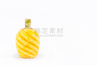菠萝,去皮的,黄色,食品,健康食物,水果,白色背景,分离着色,枫树的翅果,维生素A