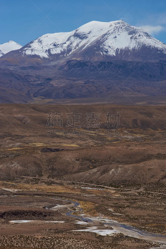 火山,垂直画幅,水,天空,美,沟壑,雪,无人,偏远的,户外