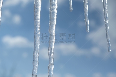 冰柱,冰块,水平画幅,雪,无人,日本,户外,苗床罩,自然纹理,雪山