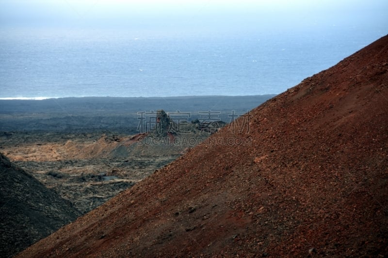 timanfaya national park,兰萨罗特岛,熔岩,火山,水平画幅,无人,彩虹,大西洋群岛,户外,西班牙