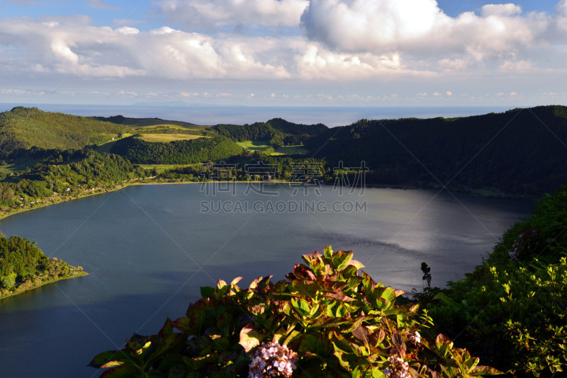 山谷,小礼拜堂,火山湖,亚速尔群岛,水平画幅,弗纳斯山谷,无人,大西洋群岛,火山学,户外