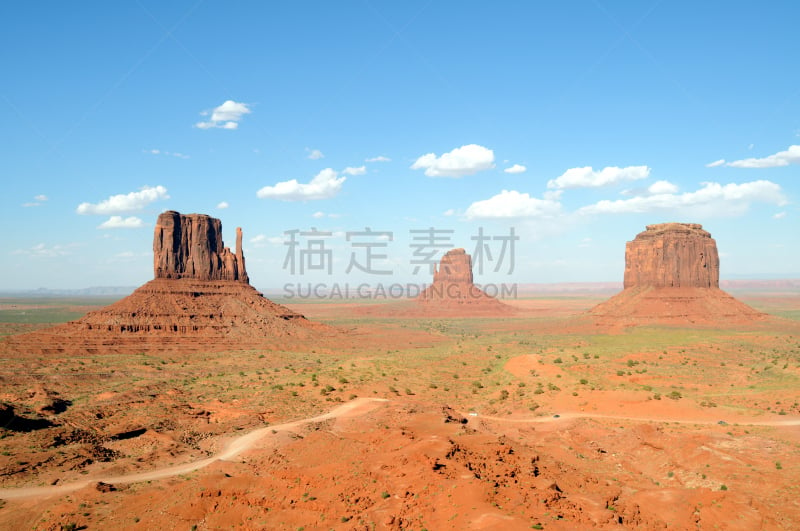 纪念碑山谷,亚利桑那,约翰福特的观点,梅里克孤峰群,西手套山,东手套山,纪念碑谷部落公园,台地,孤峰群,纳瓦霍族