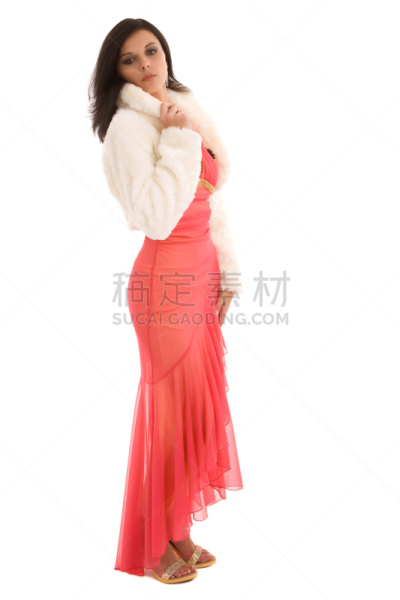 女人,高雅,垂直画幅,美,美人,女子晚礼服,仅成年人,厚衣服,青年人,仅一个青年女人