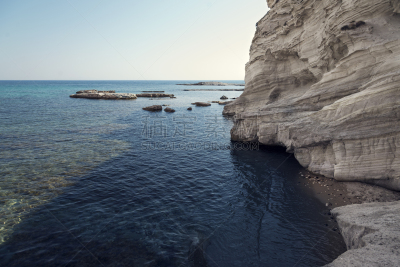 岩石,海洋,水,天空,美,水平画幅,沙子,无人,夏天,户外