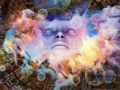 智慧,伊瑟镇,超现实主义的,错觉,计算机制图,计算机图形学,男性,想法,迷幻色