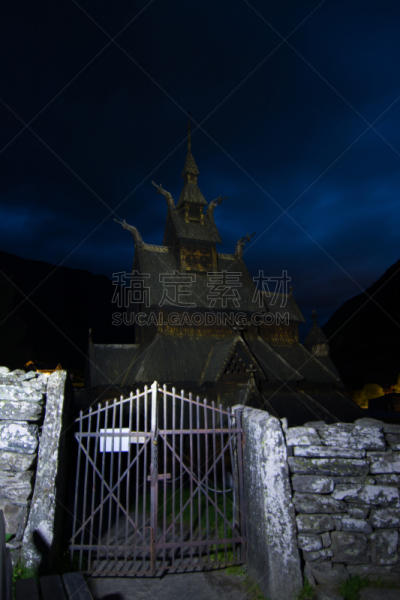 挪威,伯根蒂,松恩－菲尤拉讷,垂直画幅,建筑,无人,木材,木制