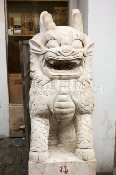 雕像,狮子,高雅,长沙,湖南省,垂直画幅,建筑,无人,符号,龙
