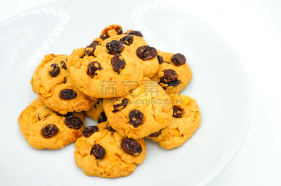 饼干,葡萄干,玉米片,饮食,水平画幅,烘焙糕点,面包店,小吃,特写,甜点心